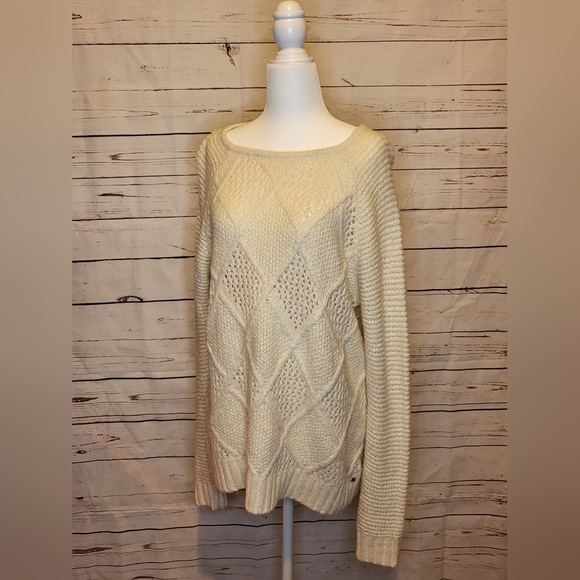 Cream American Eagle Outfitters Knitted Sweater size Small - Picture 1 of 7